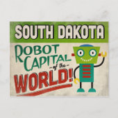 South Dakota Robot - Funny Briefkaart (Voorkant)