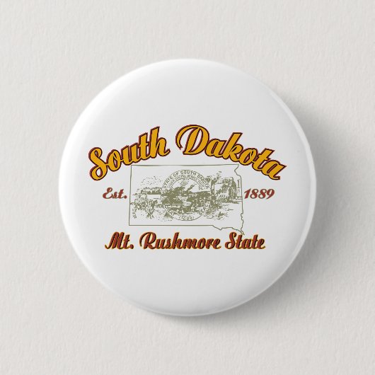South Dakota Ronde Button 5,7 Cm (Voorkant)