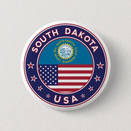 South Dakota Ronde Button 5,7 Cm (Voorkant)