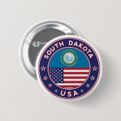 South Dakota Ronde Button 5,7 Cm (Voorkant /achterkant)