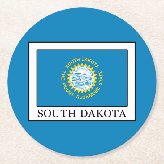 South Dakota Ronde Kartonnen Onderzetter (Voorkant)