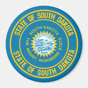 South Dakota Round Emblem Magneet