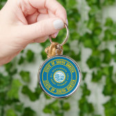 South Dakota Round Emblem Sleutelhanger (Hand)