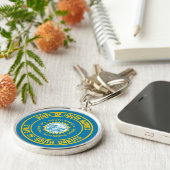 South Dakota Round Emblem Sleutelhanger (Zijkant)