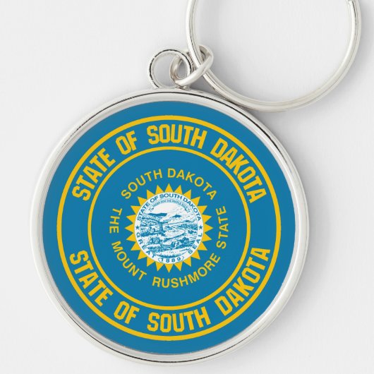 South Dakota Round Emblem Sleutelhanger (Voorkant)