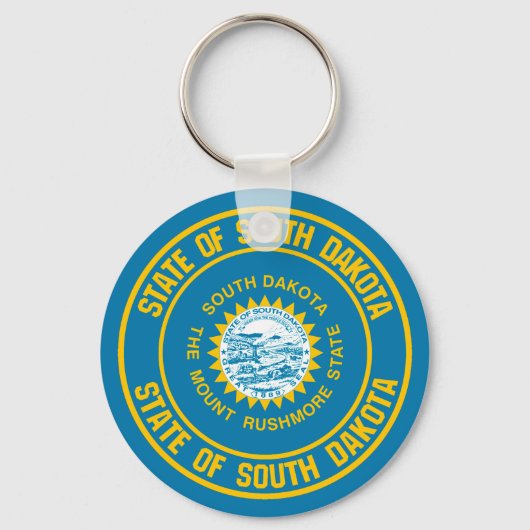 South Dakota Round Emblem Sleutelhanger (Voorkant)