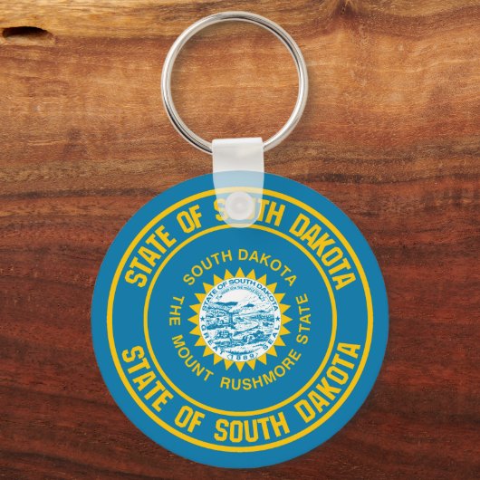 South Dakota Round Emblem Sleutelhanger (Voorkant)