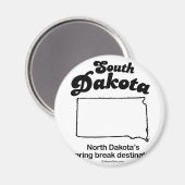 SOUTH DAKOTA - "SOUTH DAKOTA STATE MOTTO" T-shirts Magneet (Voorkant / Achterkant)