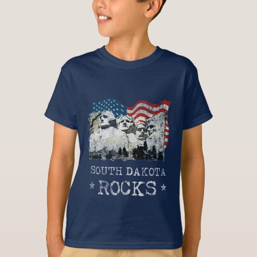 South Dakota Souvenir Gifts Mt. Rushmore T-shirt (Voorkant)