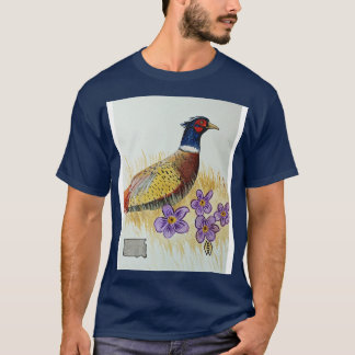 South Dakota staat vogel bloem de fazant en am T-shirt