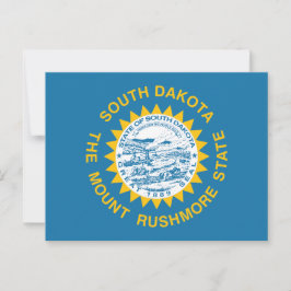 South Dakota Staatsvlag Gouden Stralen Souvenir Briefkaart