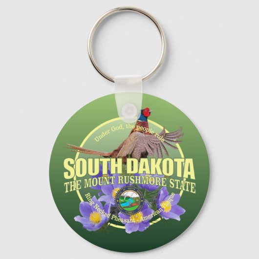 South Dakota State Bird & Flower Sleutelhanger (Voorkant)