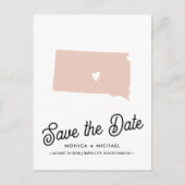 SOUTH DAKOTA State Destination Weddenschap IEDERE  Aankondigingskaart (Voorkant)