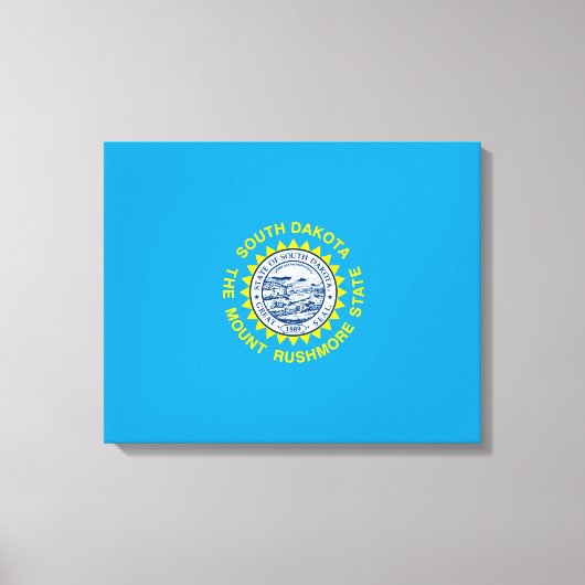 South Dakota State Flag Design Decor Canvas Afdruk (Voorkant)
