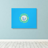 South Dakota State Flag Design Decor Canvas Afdruk (Insitu (Houten vloer))