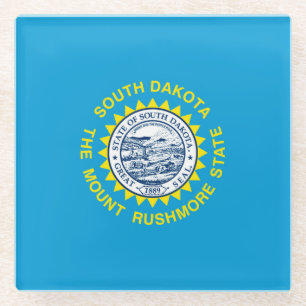 South Dakota State Flag Design Decor Glazen Onderzetter