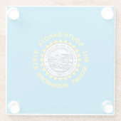 South Dakota State Flag Design Decor Glazen Onderzetter (Achterkant)