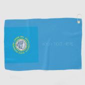 South Dakota State Flag Design Jouw tekst op een Golfhanddoek (Horizontaal)