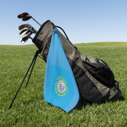 South Dakota State Flag Design Jouw tekst op een Golfhanddoek (Groen)