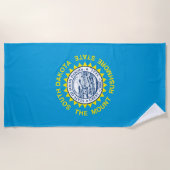 South Dakota State Flag Design op een Strandlaken (Voorkant)