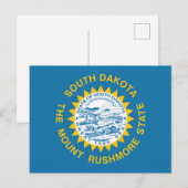 South Dakota State Flag Golden Rays Souvenir Briefkaart (Voorkant / Achterkant)