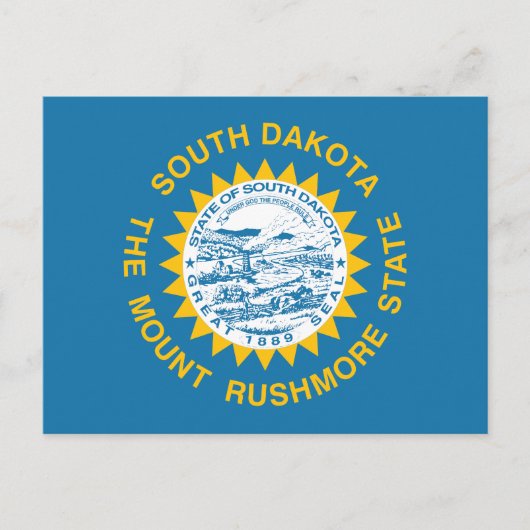 South Dakota State Flag Golden Rays Souvenir Briefkaart (Voorkant)