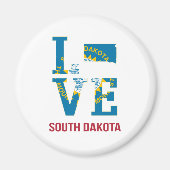 South Dakota State Love USA Magneet (Voorkant)
