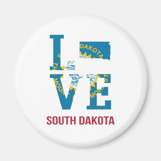 South Dakota State Love USA Magneet (Voorkant)