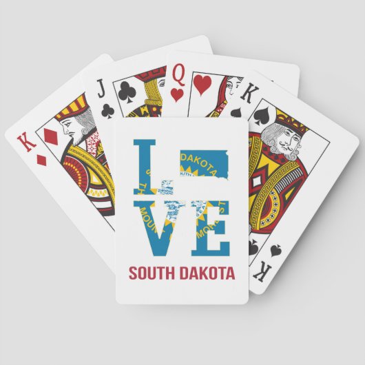 South Dakota State Love USA Pokerkaarten (Achterkant)