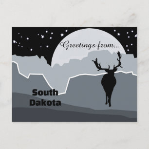 South Dakota State Mooie Nevelige Grijsjes Briefkaart