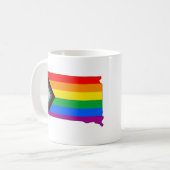 South Dakota State Pride LGBTQ Progress Pride Koffiemok (Voorkant links)