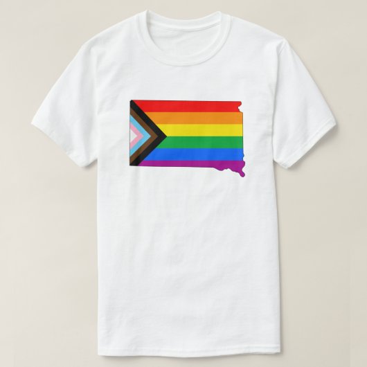 South Dakota State Pride LGBTQ Progress Pride T-shirt (Design voorkant)