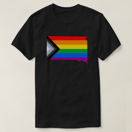 South Dakota State Pride LGBTQ Progress Pride T-shirt (Design voorkant)