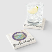 South Dakota State Seal and Motto - Stone Onderzet Stenen Onderzetter (Zijkant)