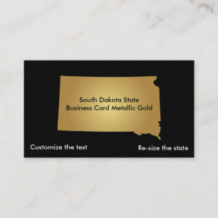 South Dakota State Visitekaartje Metallic Gold