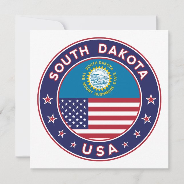 South Dakota sticker, telefoonzaak, canvas tas (Voorkant)