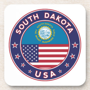 South Dakota sticker, telefoonzaak, canvas tas Bier Onderzetter