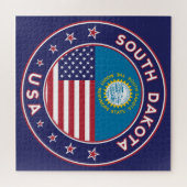 South Dakota sticker, telefoonzaak, canvas tas Legpuzzel (Horizontaal)