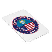 South Dakota sticker, telefoonzaak, canvas tas Magneet (Rechterzijde)