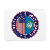 South Dakota sticker, telefoonzaak, canvas tas Magneet (Horizontaal)