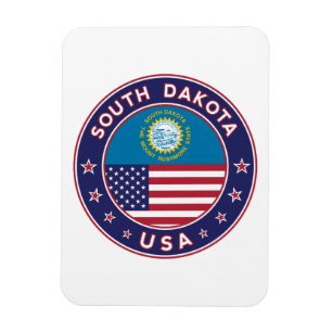 South Dakota sticker, telefoonzaak, canvas tas Magneet