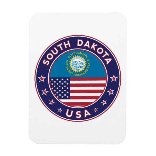 South Dakota sticker, telefoonzaak, canvas tas Magneet (Verticaal)