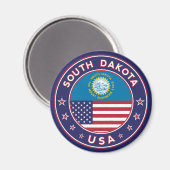 South Dakota sticker, telefoonzaak, canvas tas Magneet (Voorkant / Achterkant)