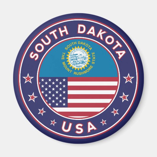 South Dakota sticker, telefoonzaak, canvas tas Magneet (Voorkant)