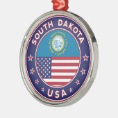 South Dakota sticker, telefoonzaak, canvas tas Metalen Ornament (Links)