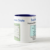 South Dakota Symbols & Map Tweekleurige Koffiemok (Center)