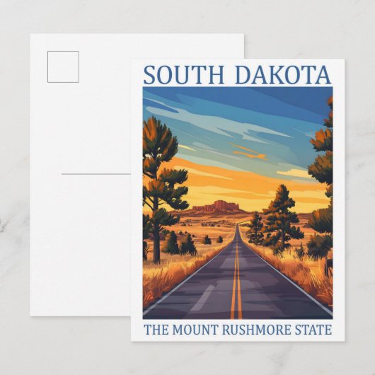 South Dakota the Mount Rushmore State USA Travel  Briefkaart (Voorkant / Achterkant)