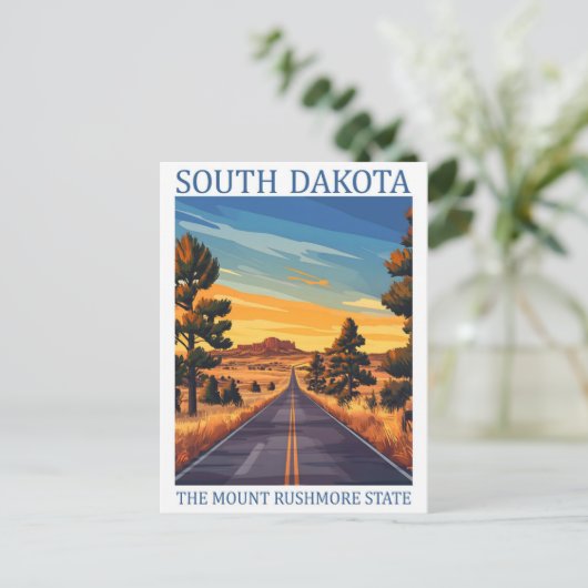 South Dakota the Mount Rushmore State USA Travel Briefkaart (Staand voorkant)