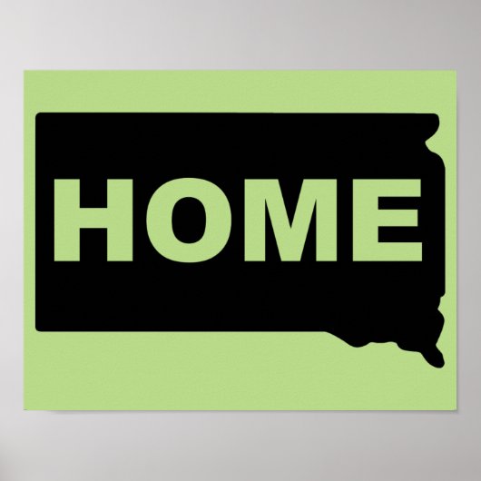 South Dakota Thuis Weg Van Staat Poster Bord (Voorkant)