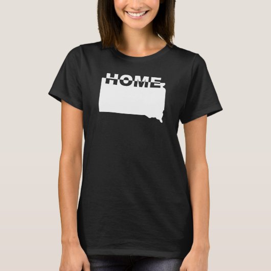 South Dakota Thuis Weg Van State T-Shirt Tees (Voorkant)